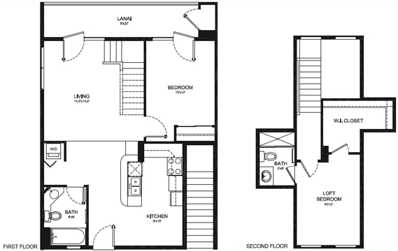 TYPE G - 2 BEDROOM 2 BATH, LOFT
Something for every lifestyle 1026 Total Square Feet ~ 903 sq. ft Living Area ~ 123 sq. ft. Lanai
